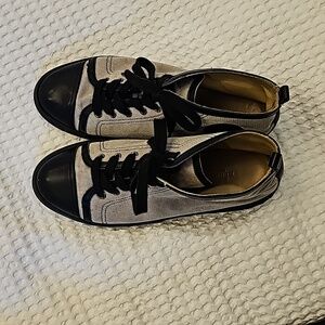 Hermes Women's Daydream Hightop Sneakers, Leather & Canvas size EU 39.5 US 9.5